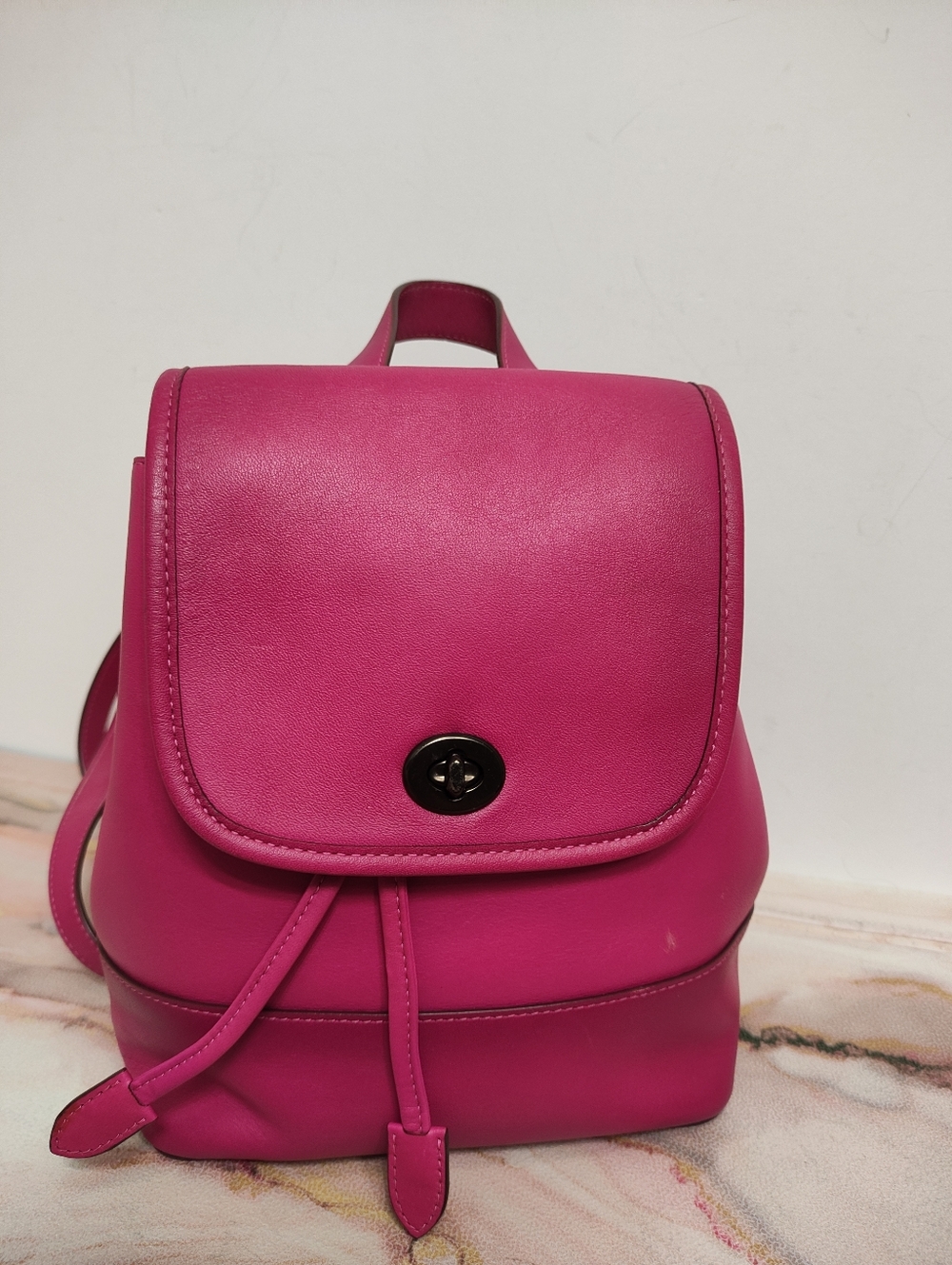 Coach 3334 Limited Edition Turnlock Backpack Cerise